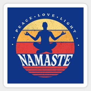 Retro Namaste, yoga pose Sticker